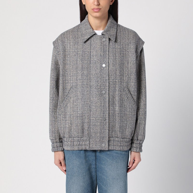 Golden Goose - Golden Goose Wool blend herringbone bomber jacket - Women’s Outerwear