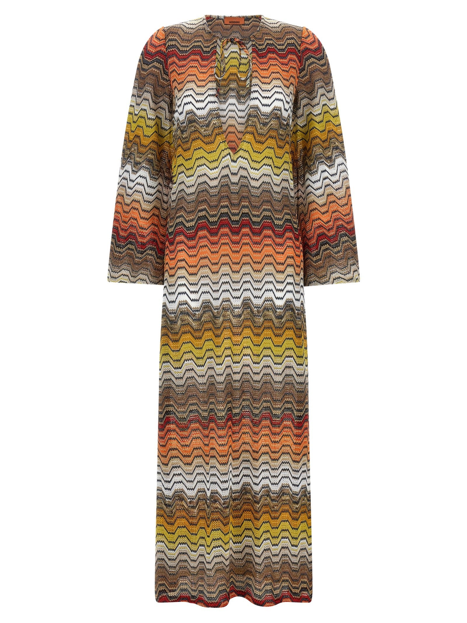 Missoni Greek Motif Cover up Dress Gold –