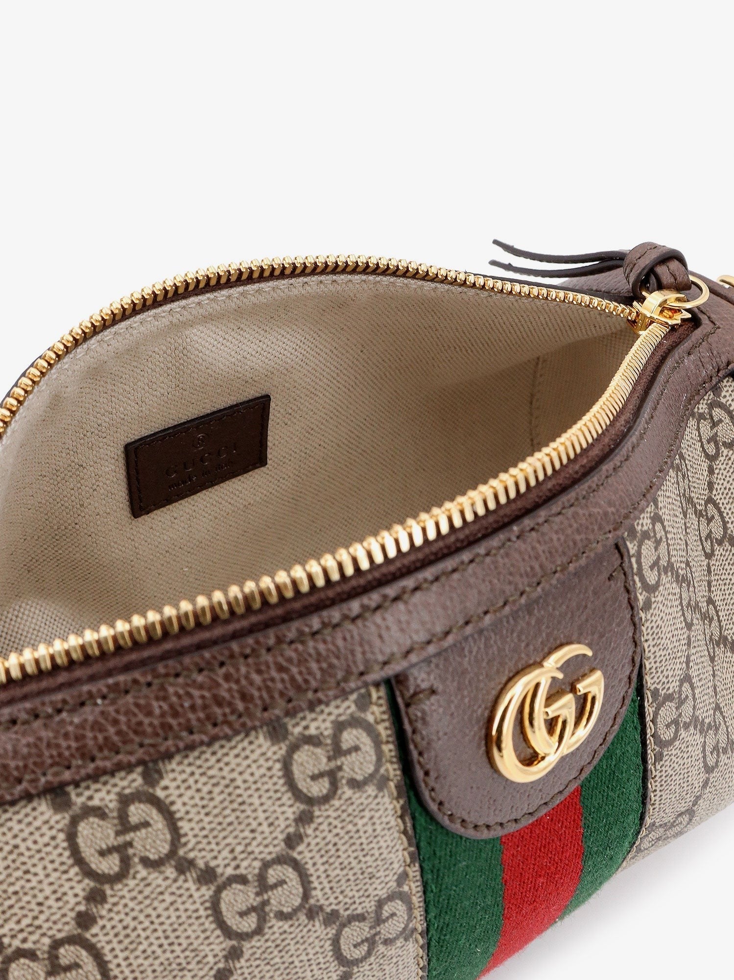 Gucci - Gg Supreme Fabric Shoulder Bag With Iconic Web Detail - Home->Woman->Bags->Shoulder bags