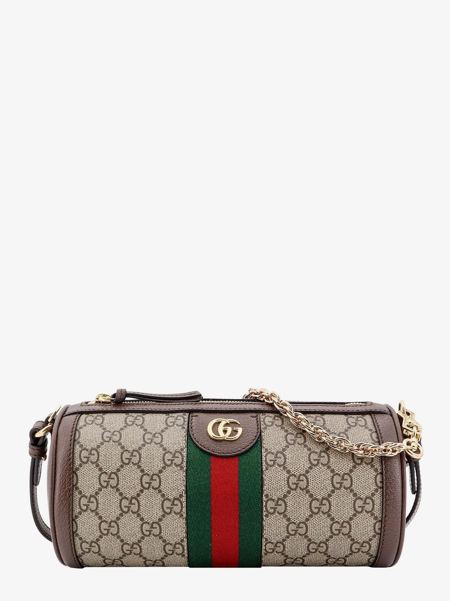 Gucci - Gg Supreme Fabric Shoulder Bag With Iconic Web Detail - Home->Woman->Bags->Shoulder bags