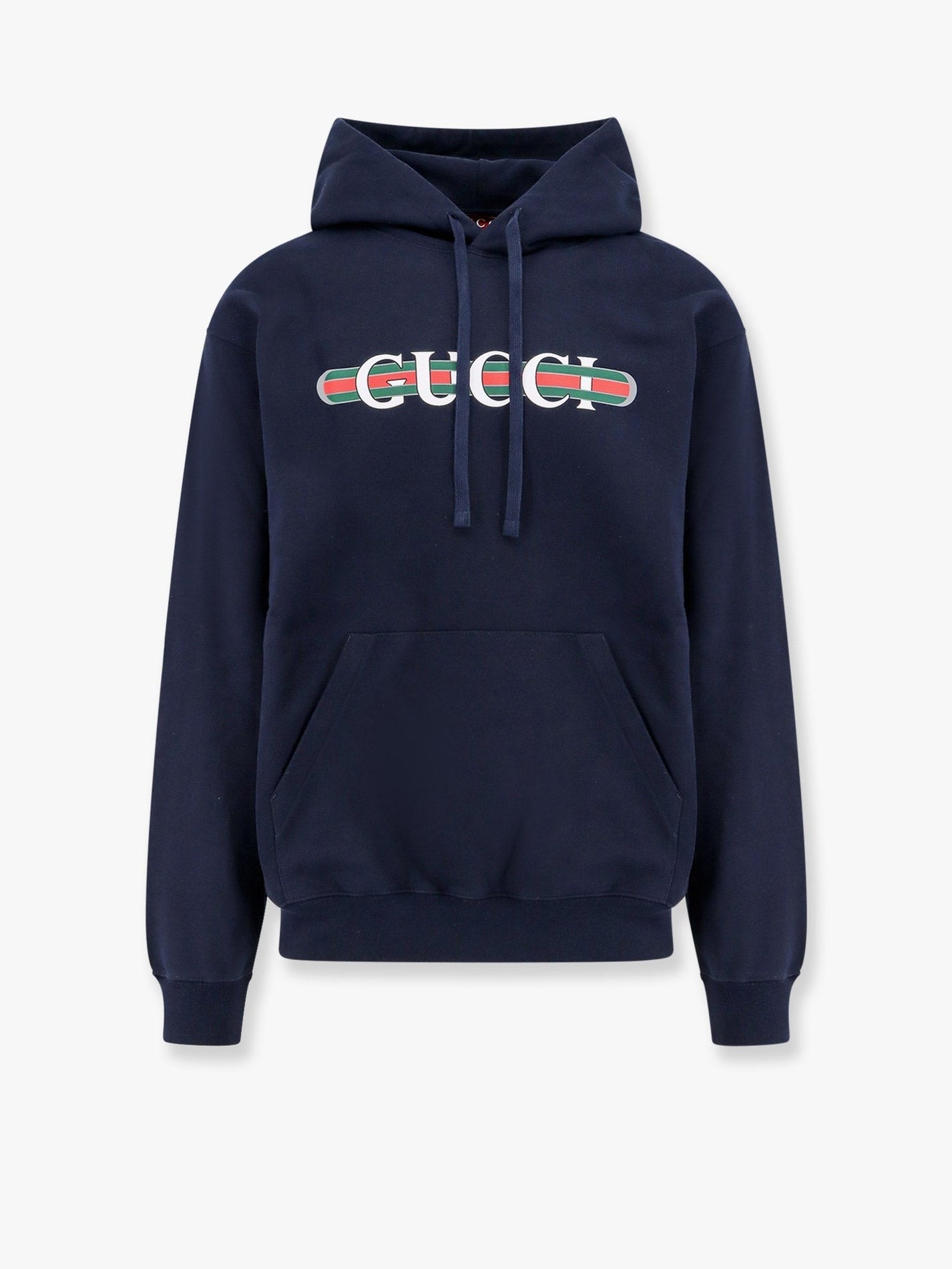 Gucci - Gucci Cotton Sweatshirt With Gucci Web Print - Men’s Sweatshirts