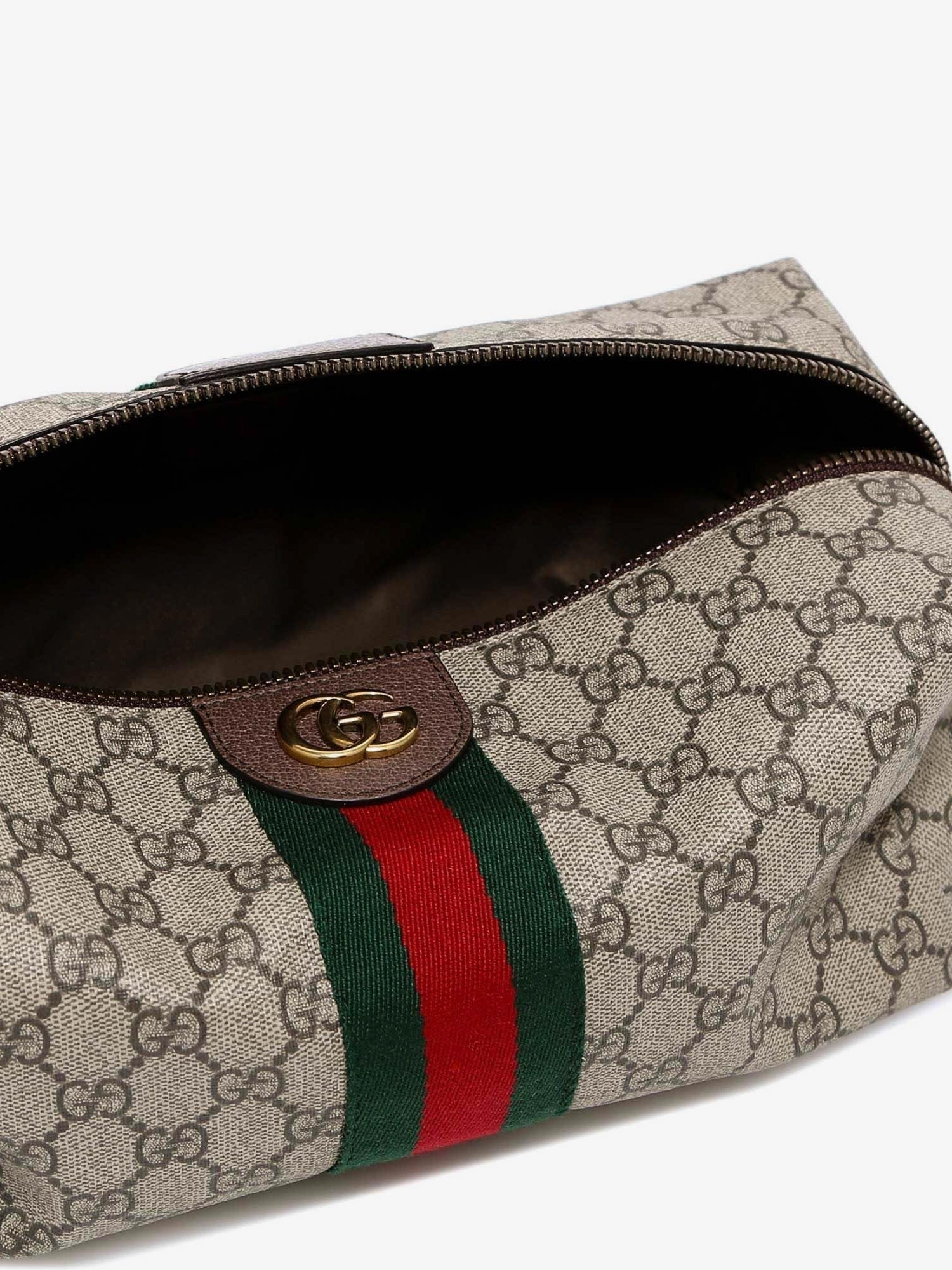 Gucci - Gg Supreme Fabric And Leather Beauty Case - Home->Woman->Accessories->Beauty Case