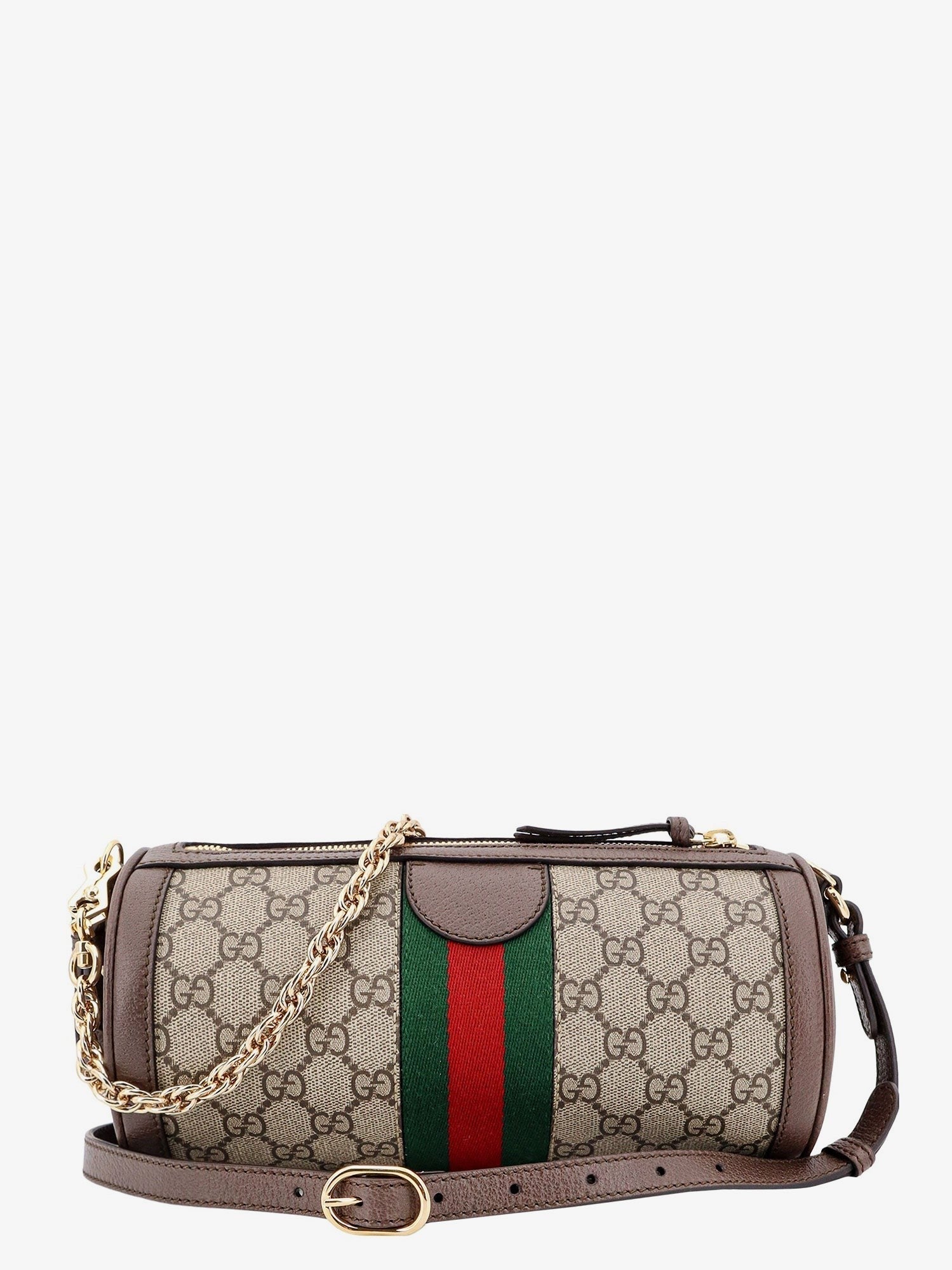 Gucci - Gg Supreme Fabric Shoulder Bag With Iconic Web Detail - Home->Woman->Bags->Shoulder bags