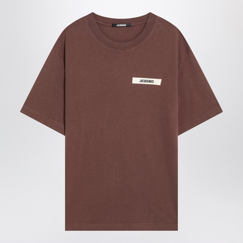 Jacquemus - JACQUEMUS Brown cotton crew neck T-shirt - Topwear