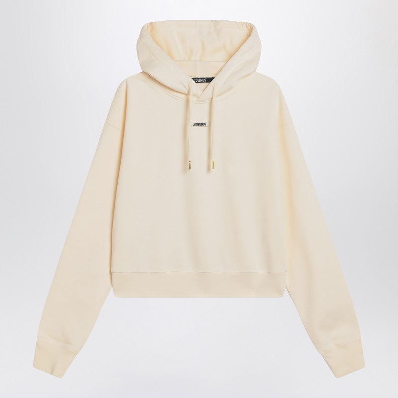 Jacquemus - JACQUEMUS Light beige Gros Grain hooded sweatshirt - Topwear