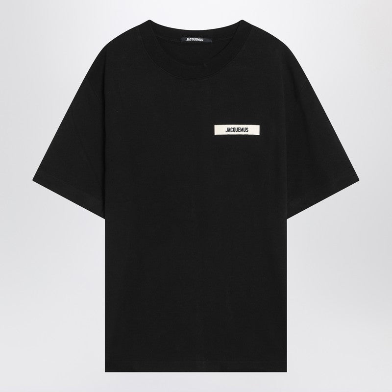 Jacquemus - JACQUEMUS Black cotton crew neck T-shirt - Topwear