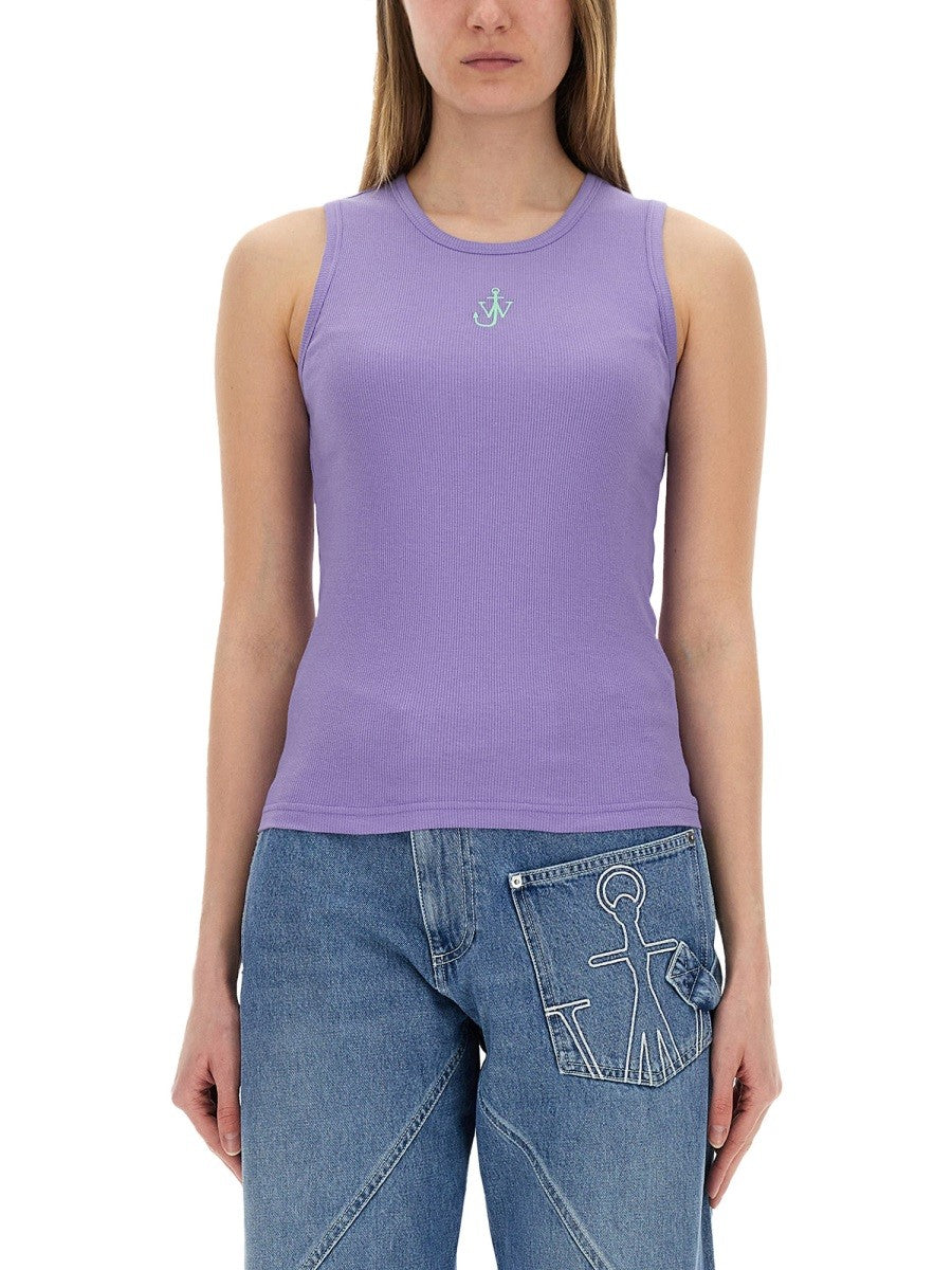 jw anderson - Jw Anderson ’Anchor Jwa’ Logo Tank Top - Woman->Clothing->Tops