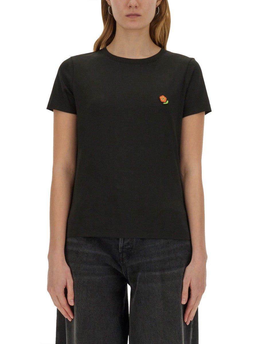Kenzo - Kenzo T Shirt With ’Pop’ Embroidery - Woman->Clothing->t-shirts