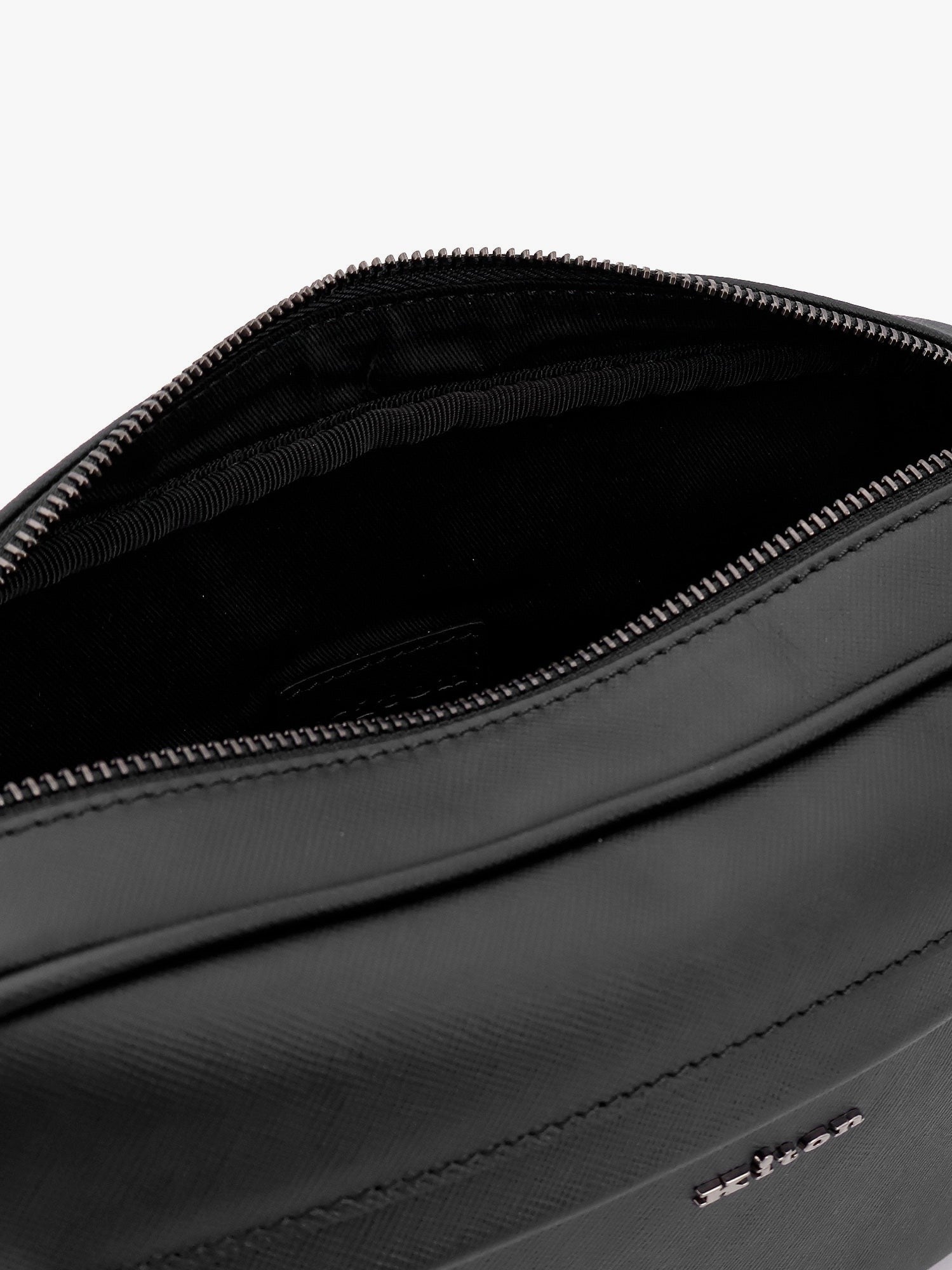 KITON CIRO PAONE - Leather Clutch With Metal Logo - Men’s Bags