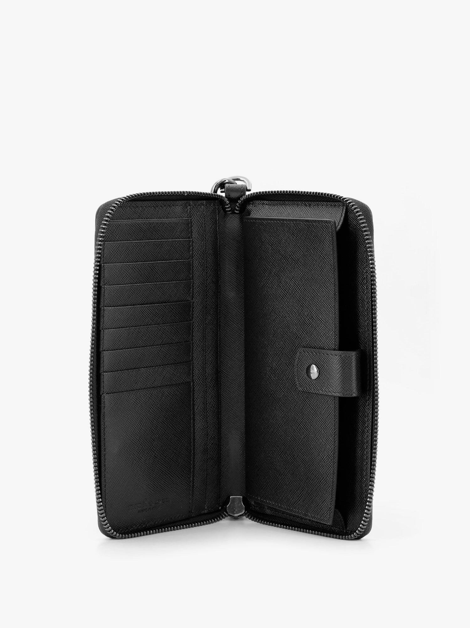 KITON CIRO PAONE - Leather Wallet With Metal Logo - Home->Man->Accessories->Wallets
