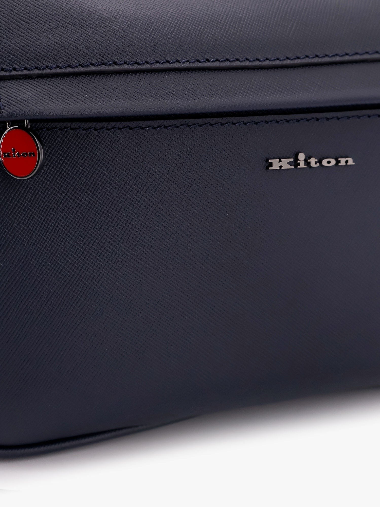 KITON CIRO PAONE - Leather Clutch With Metal Logo - Men’s Bags