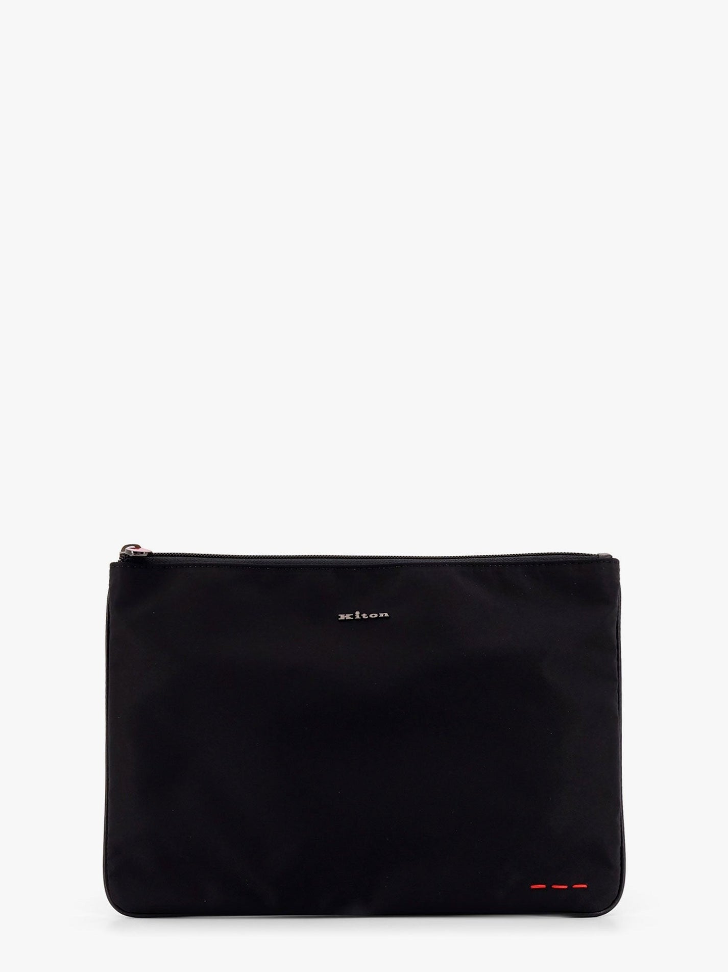 KITON CIRO PAONE - Nylon Clutch With Metal Logo - Home->Man->Bags->Pochettes