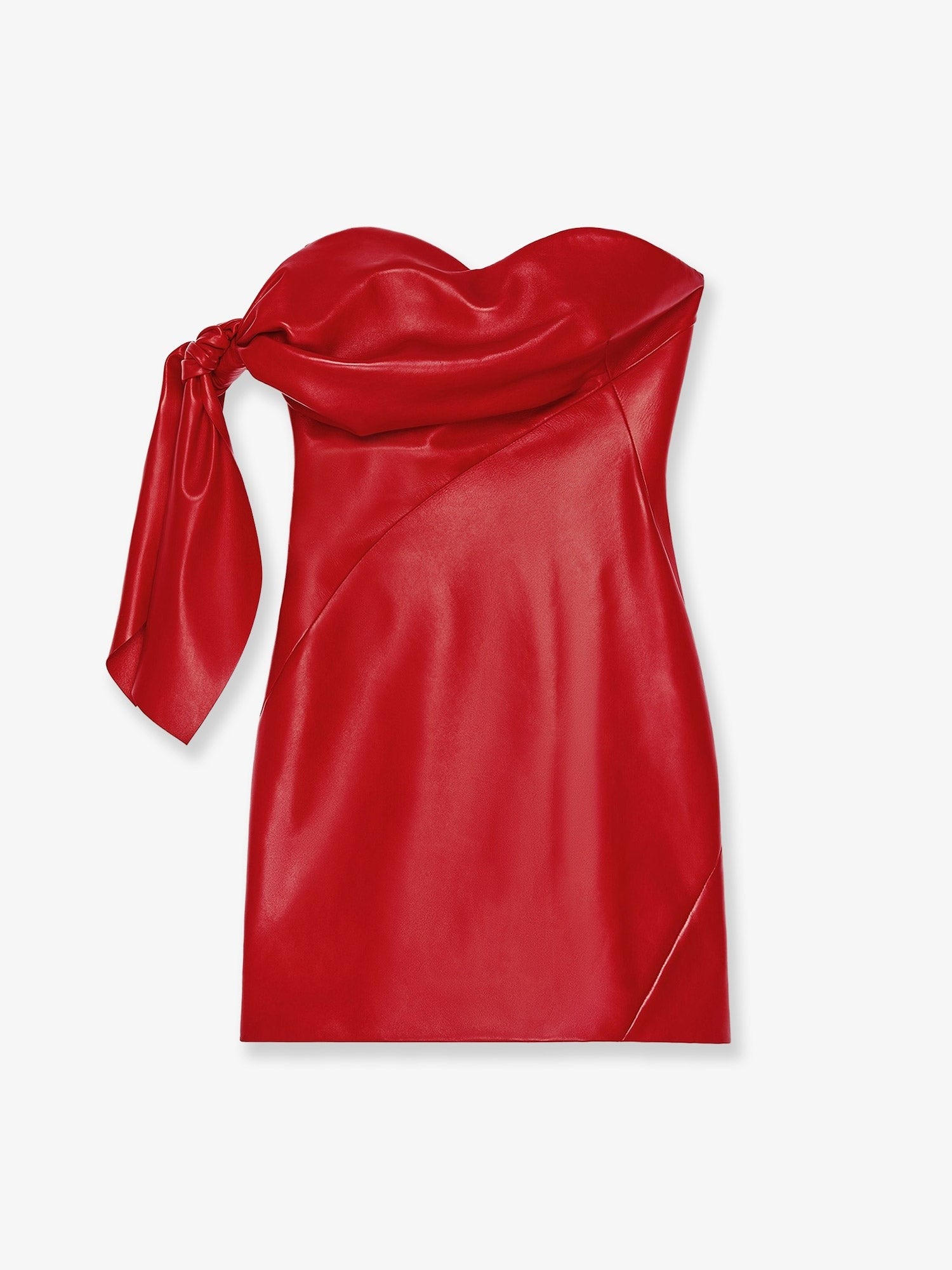 Givenchy Women's Leather Bustier Dress Red –