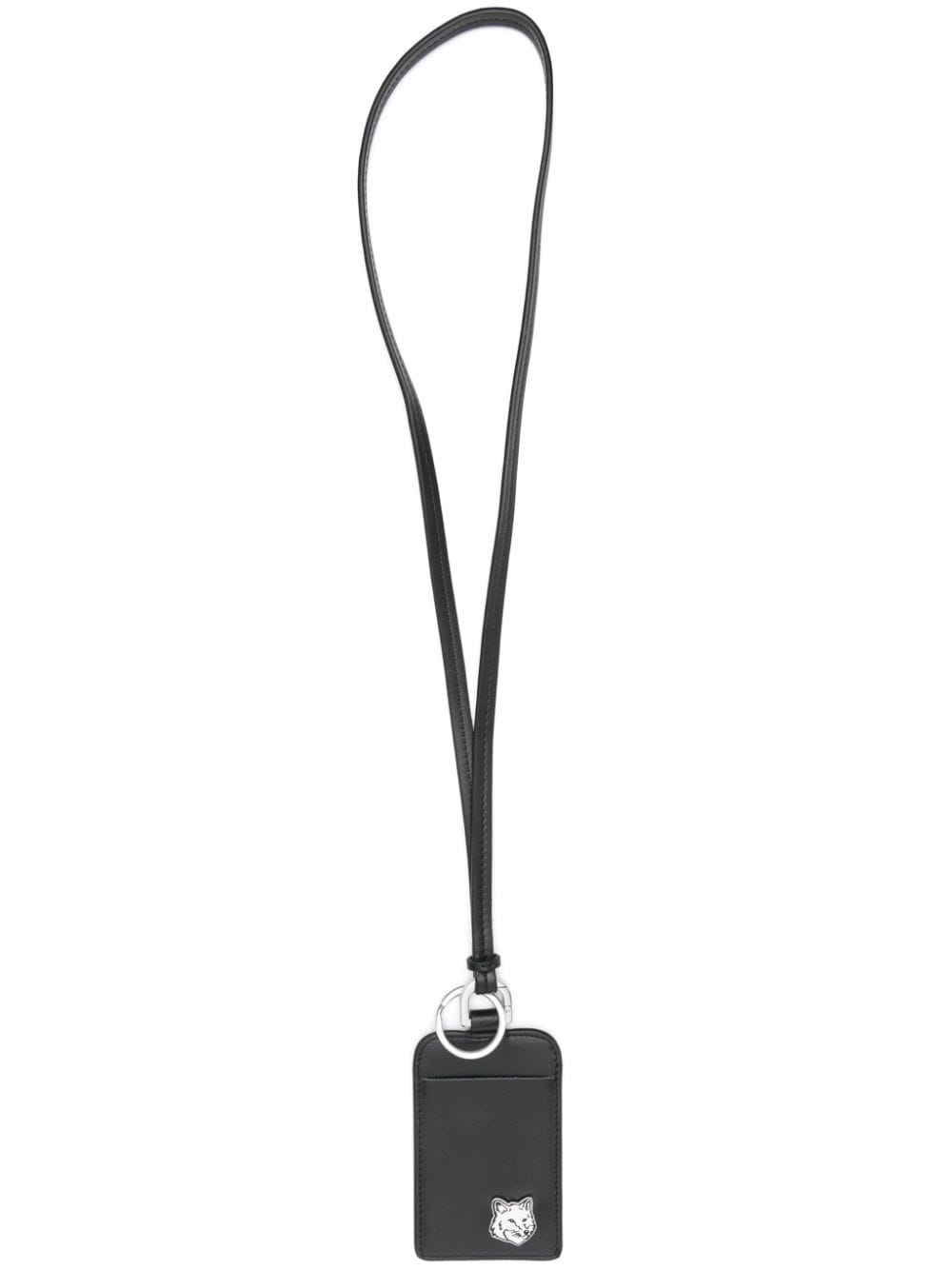 Maison Kitsuné - Maison Kitsuné Fox Head leather neck cardholder - Men’s Accessories