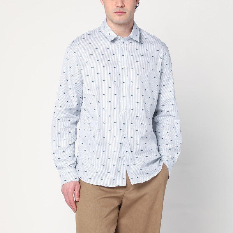 Maison Kitsuné - Maison Kitsuné Striped shirt with logos - Shirts