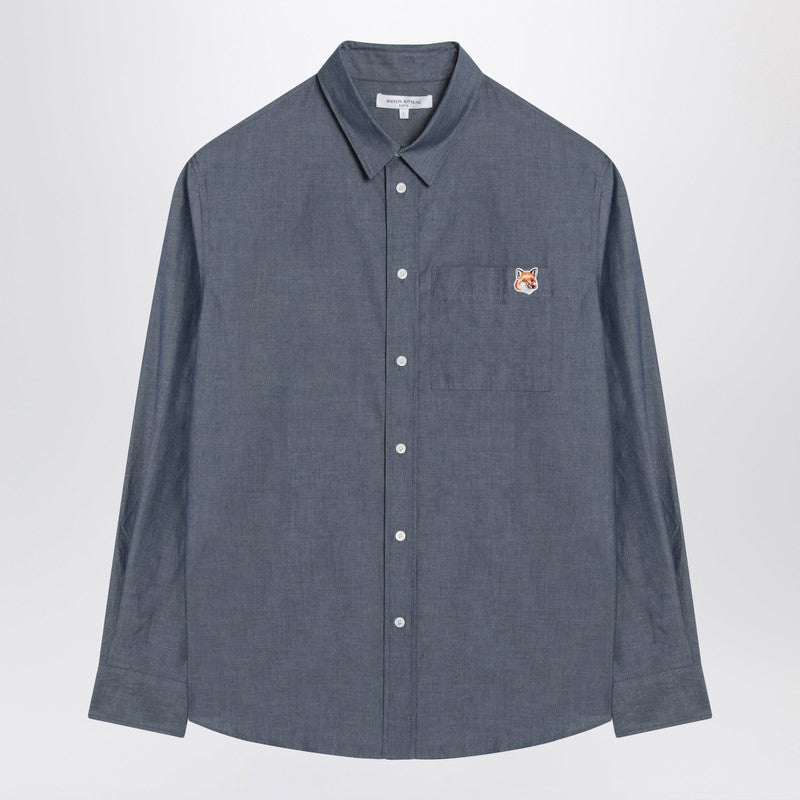 Maison Kitsuné - Maison Kitsuné Indigo cotton shirt - Shirts
