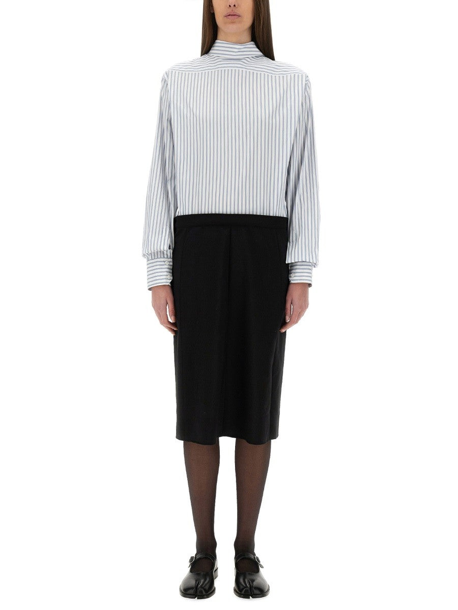 Maison Margiela - Maison Margiela Inverted Striped Dress Shirt - Woman->Clothing->Dresses