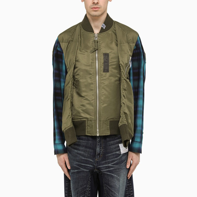 Maison MIHARA YASUHIRO - Maison MIHARA YASUHIRO Hollowed-Out khaki bomber jacket - Jackets