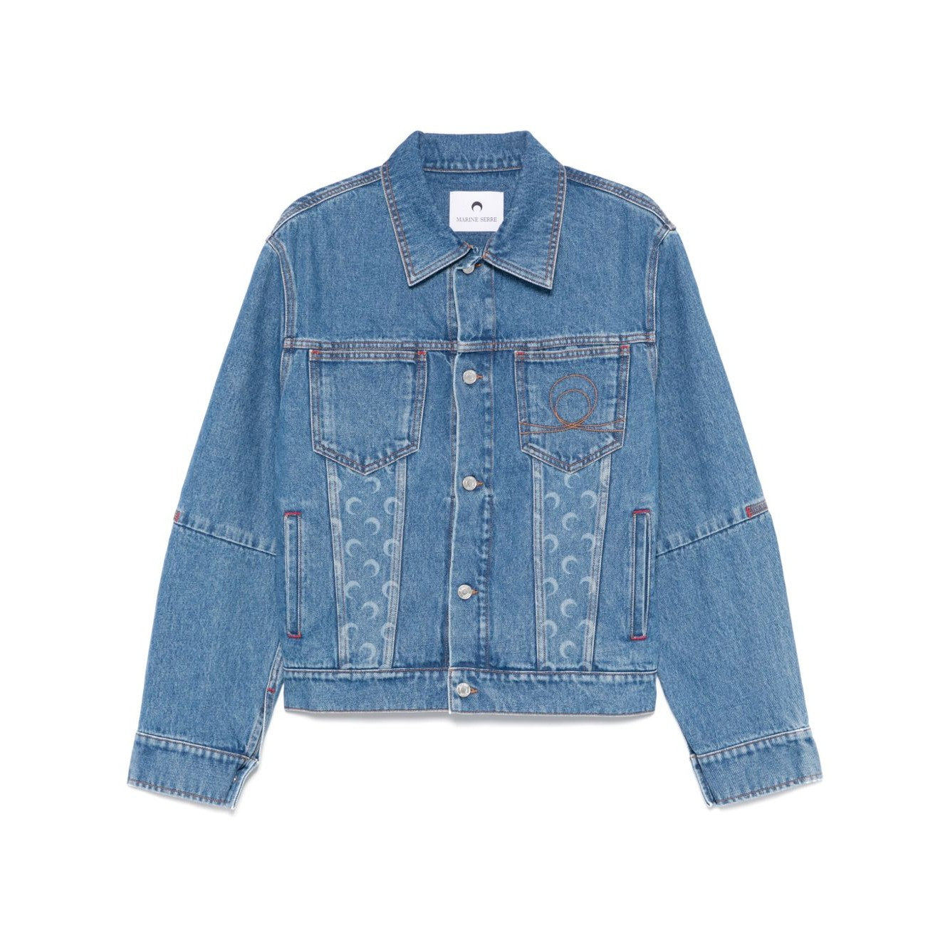 Marine Serre Marine Serre crescent moon print denim jacket Men’s Outerwear