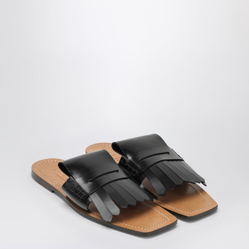 Marni - Marni Black leather Bambi sandal - Slippers & Flip-flops