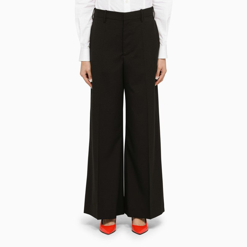 Marni - Marni Black wool palazzo trousers - Trousers