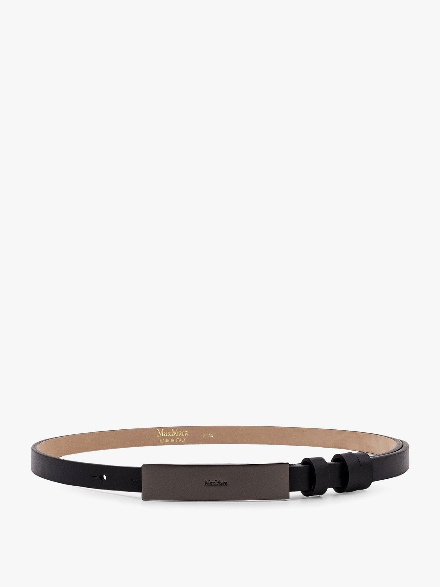Max Mara - Max Mara New Plate 15 Max Mara Sfilata Leather Belt - Women’s Accessories