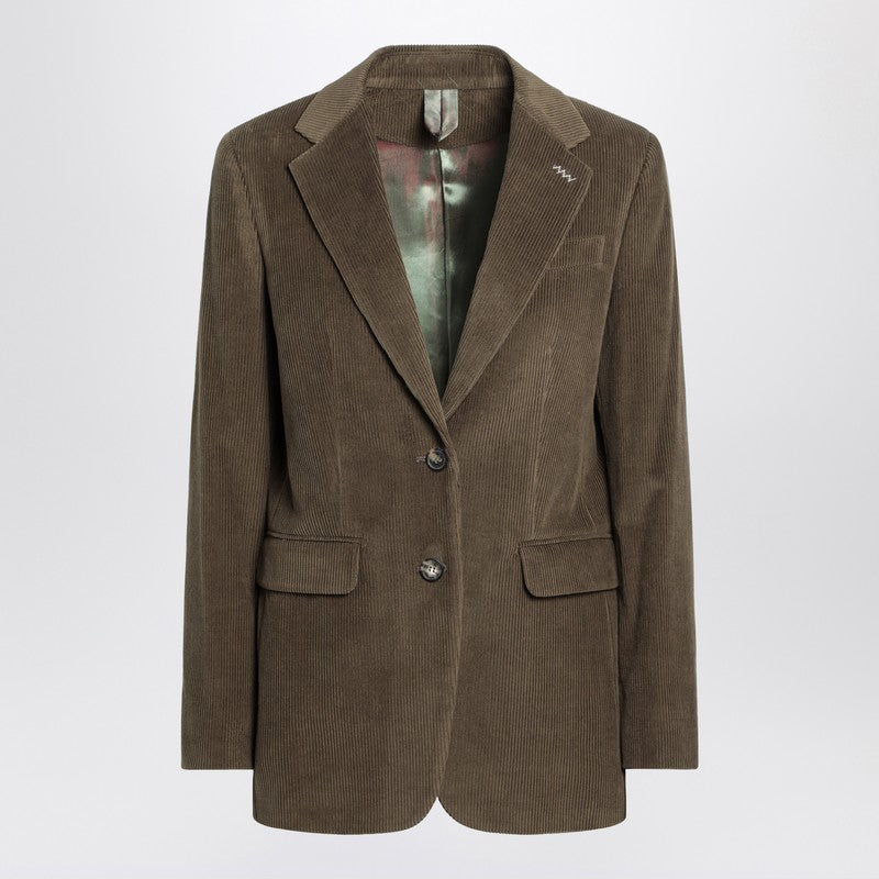 Max Mara - Max Mara Khaki ribbed jacket - Jackets