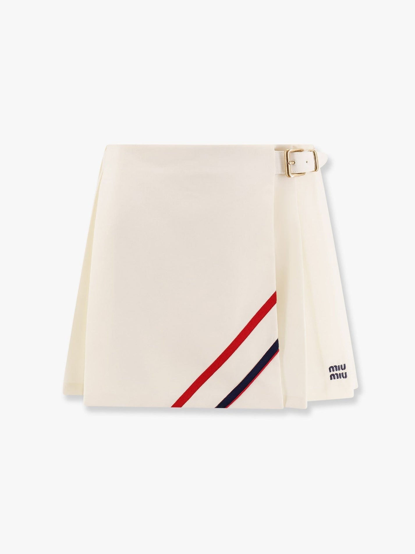 Miu Miu - Miu Miu Plissé Wool And Mohair Skirt - Woman->Clothing->Skirts