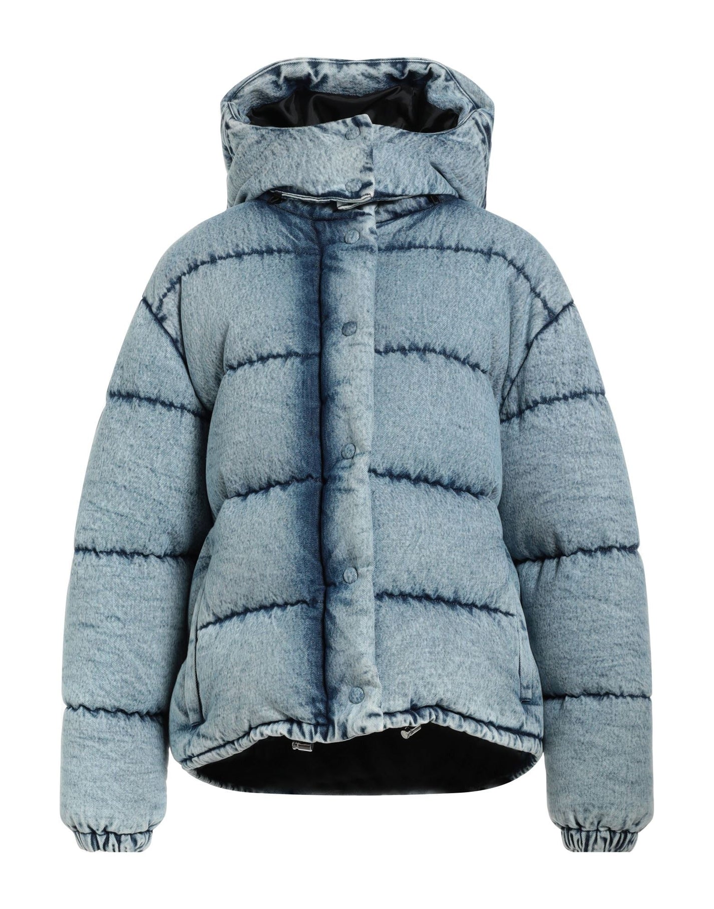 Miu Miu - Miu Miu Denim Puffy Down Jacket Womens Outerwear - Women’s Outerwear