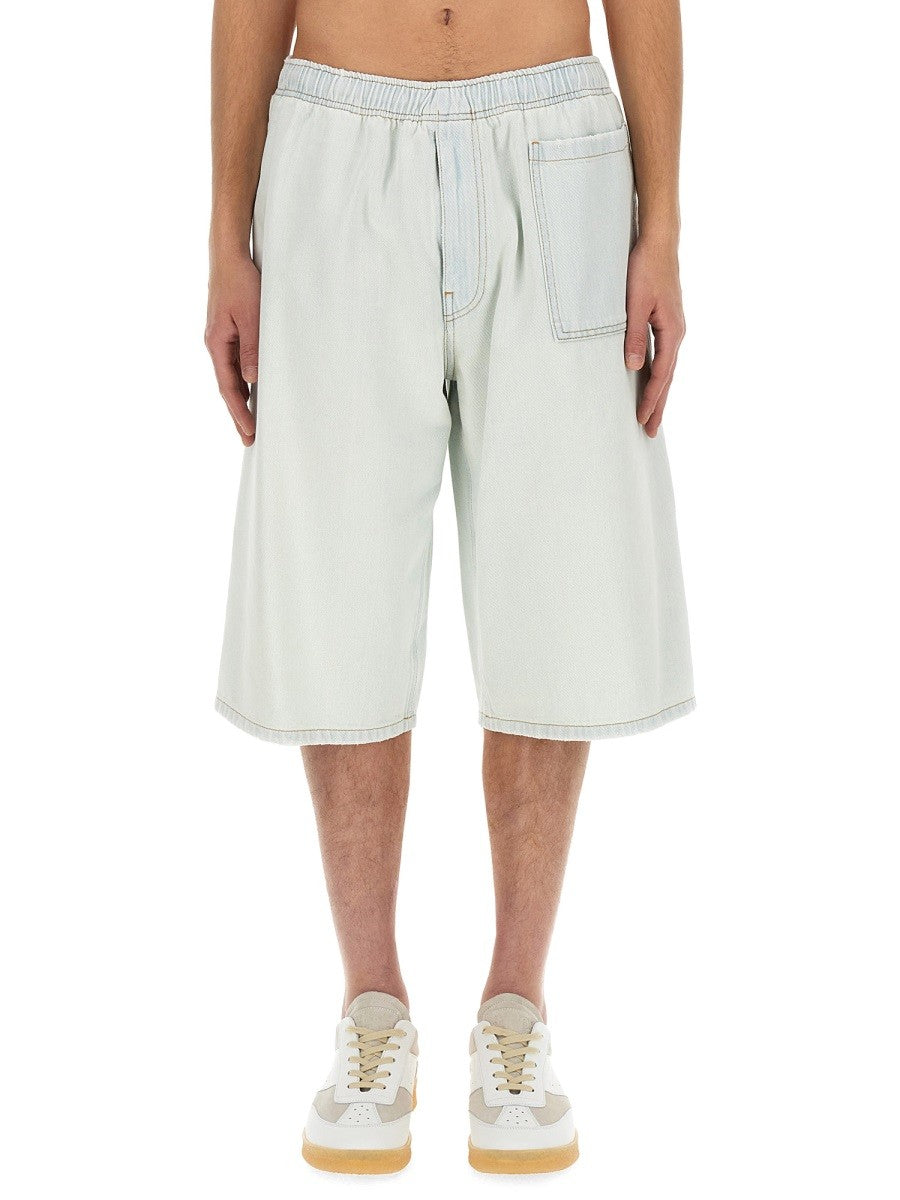MM6 MAISON MARGIELA - Mm6 Maison Margiela Denim Bermuda Shorts - Man->Clothing->Shorts