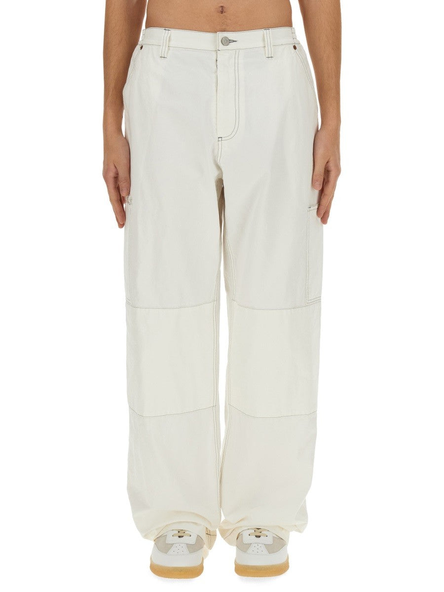 MM6 MAISON MARGIELA - Mm6 Maison Margiela Cotton Canvas Pants - Man->Clothing->Trousers