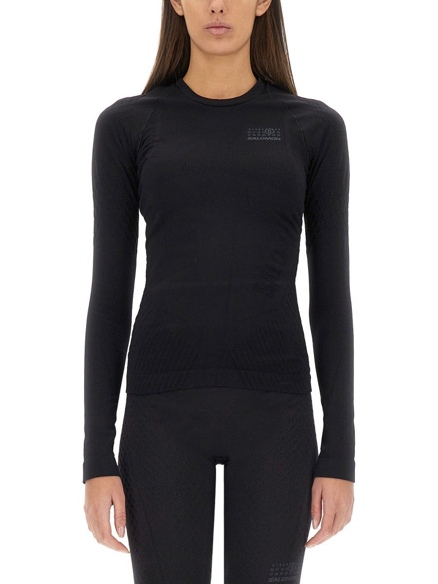 MM6 MAISON MARGIELA X SALOMON - Mm6 Maison Margiela X Salomon Tops With Logo - Woman->Clothing->Tops