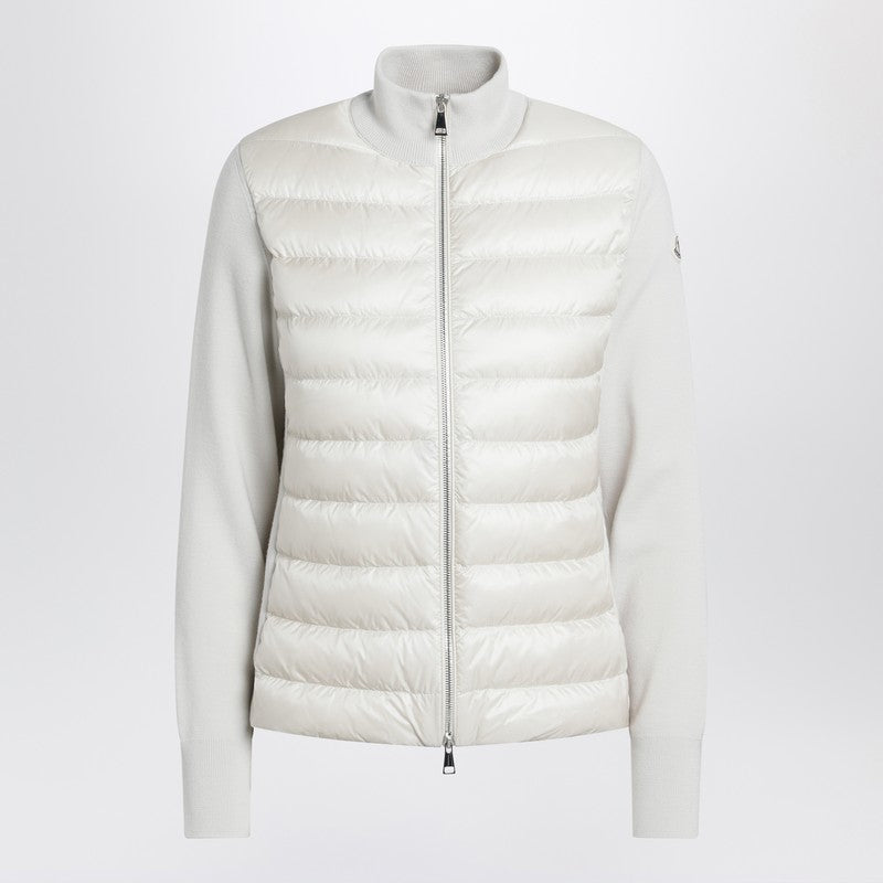 Moncler - Moncler White padded zip-up cardigan - Topwear