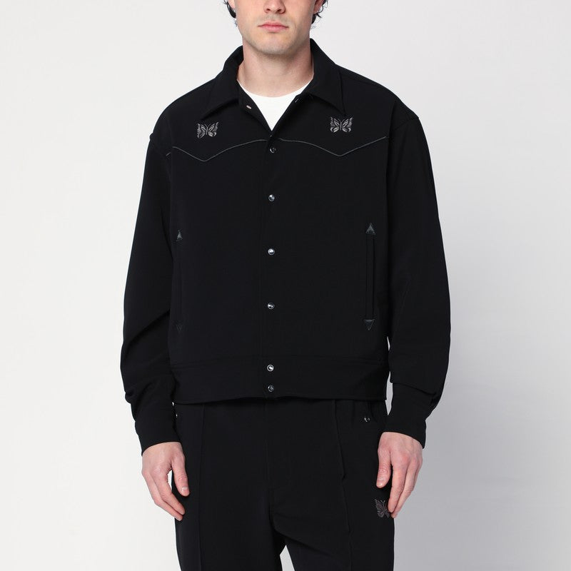 Needles - Needles Black shirt jacket with logos - Shirts