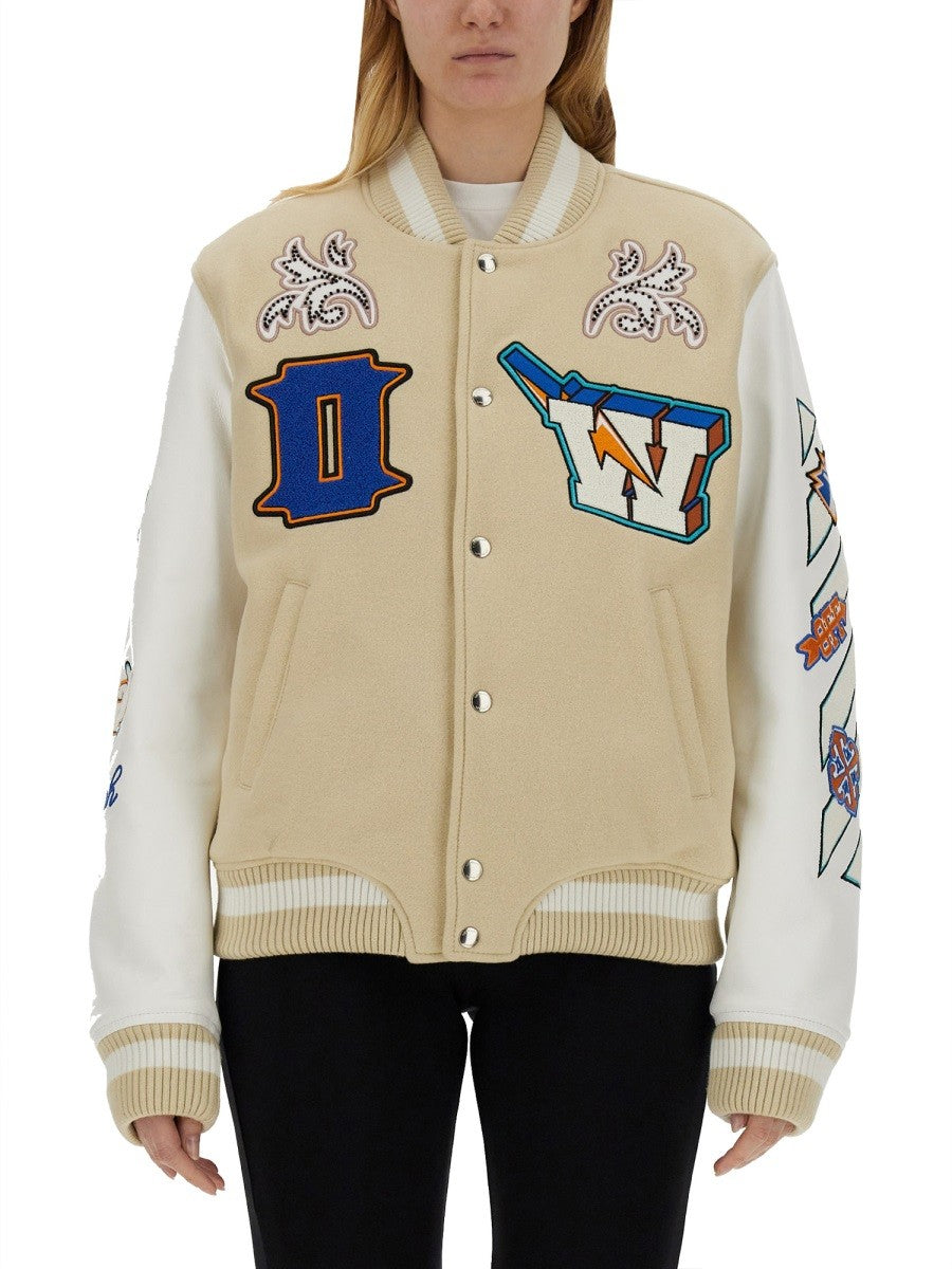 Off-white - Off White Varsity Jacket - Woman->Clothing->SPORTS JACKETS