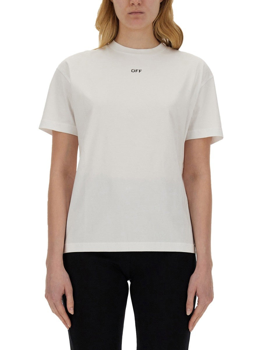 Off-white - Off White T Shirt With Logo - Woman->Clothing->t-shirts