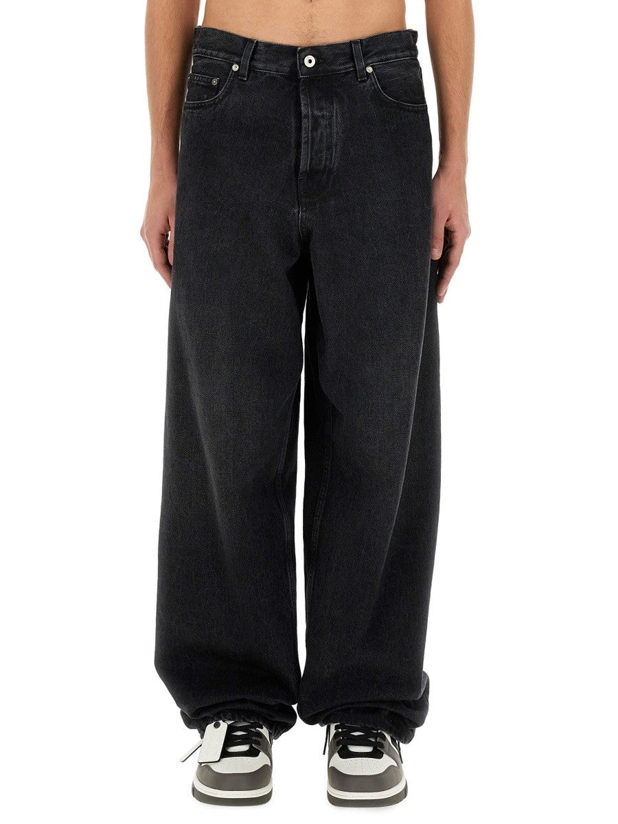 Off-white - Off White Loose Fit Jeans - Man->Clothing->Jeans