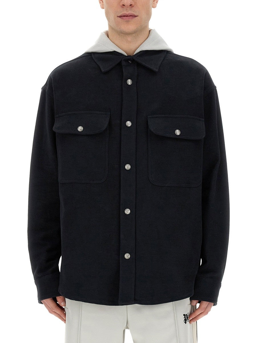 Palm Angels - Palm Angels Shirt Jacket With Monogram - Men’s Outerwear