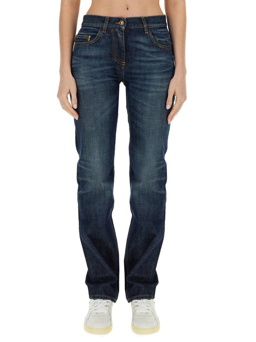 Palm Angels - Palm Angels Straight Leg Jeans - Woman->Clothing->Jeans