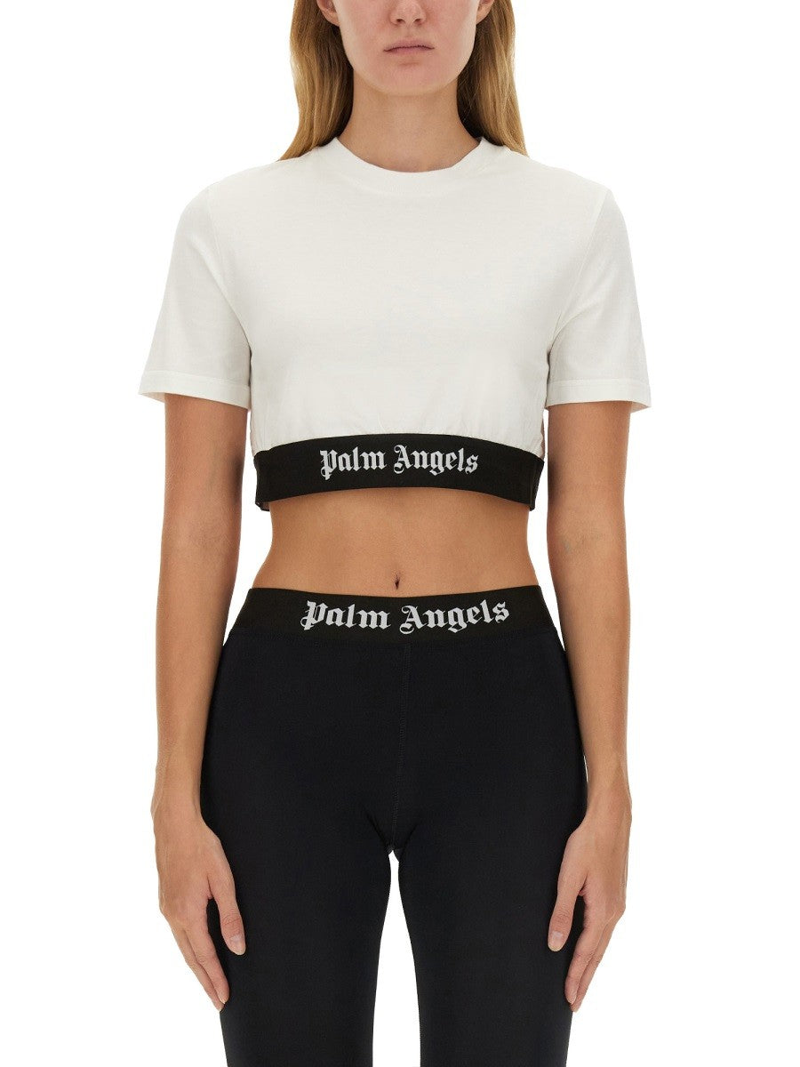 Palm Angels - Palm Angels T Shirt With Logo - Woman->Clothing->t-shirts