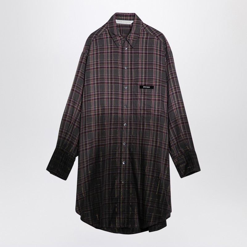 Palm Angels - Palm Angels Checkered chemisier dress with logo - Dresses