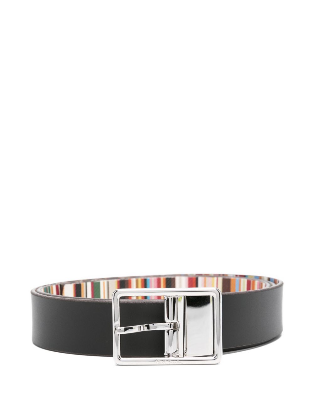 Paul Smith - Paul Smith Leather Reversible ’Signature Stripe’ Cut-To-Fit Belt - Men’s Accessories