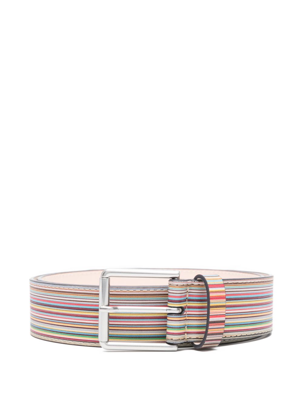 Paul Smith - Paul Smith Striped leather belt - Men’s Accessories