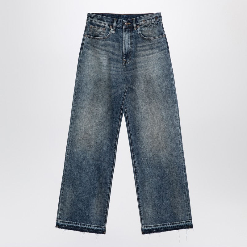R13 - R13 Washed-out blue denim jeans - Jeans