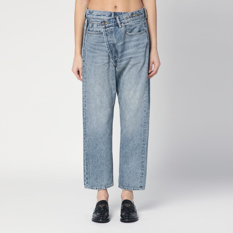 R13 - R13 Faded blue crossover jeans - Women’s Clothing