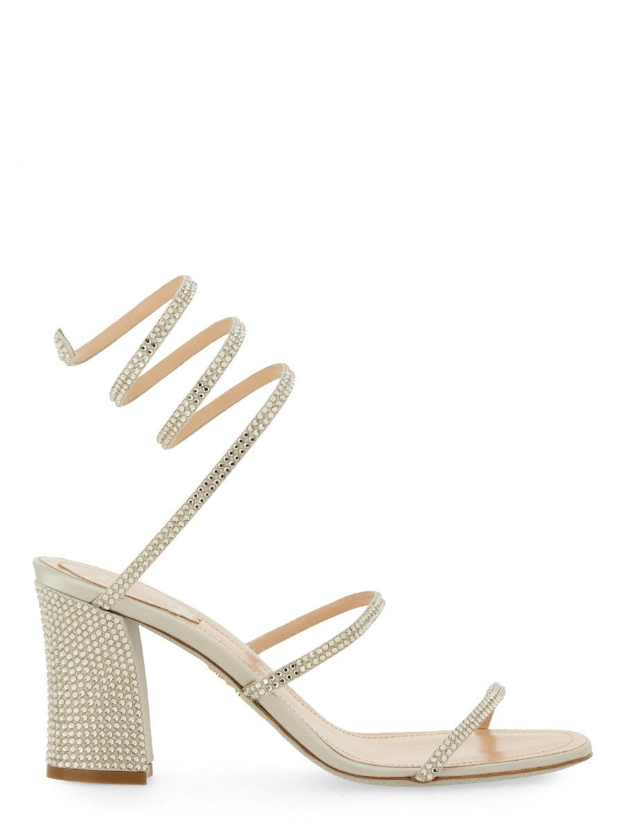 RENE CAOVILLA - Sandal With Rhinestones - Women’s Shoes