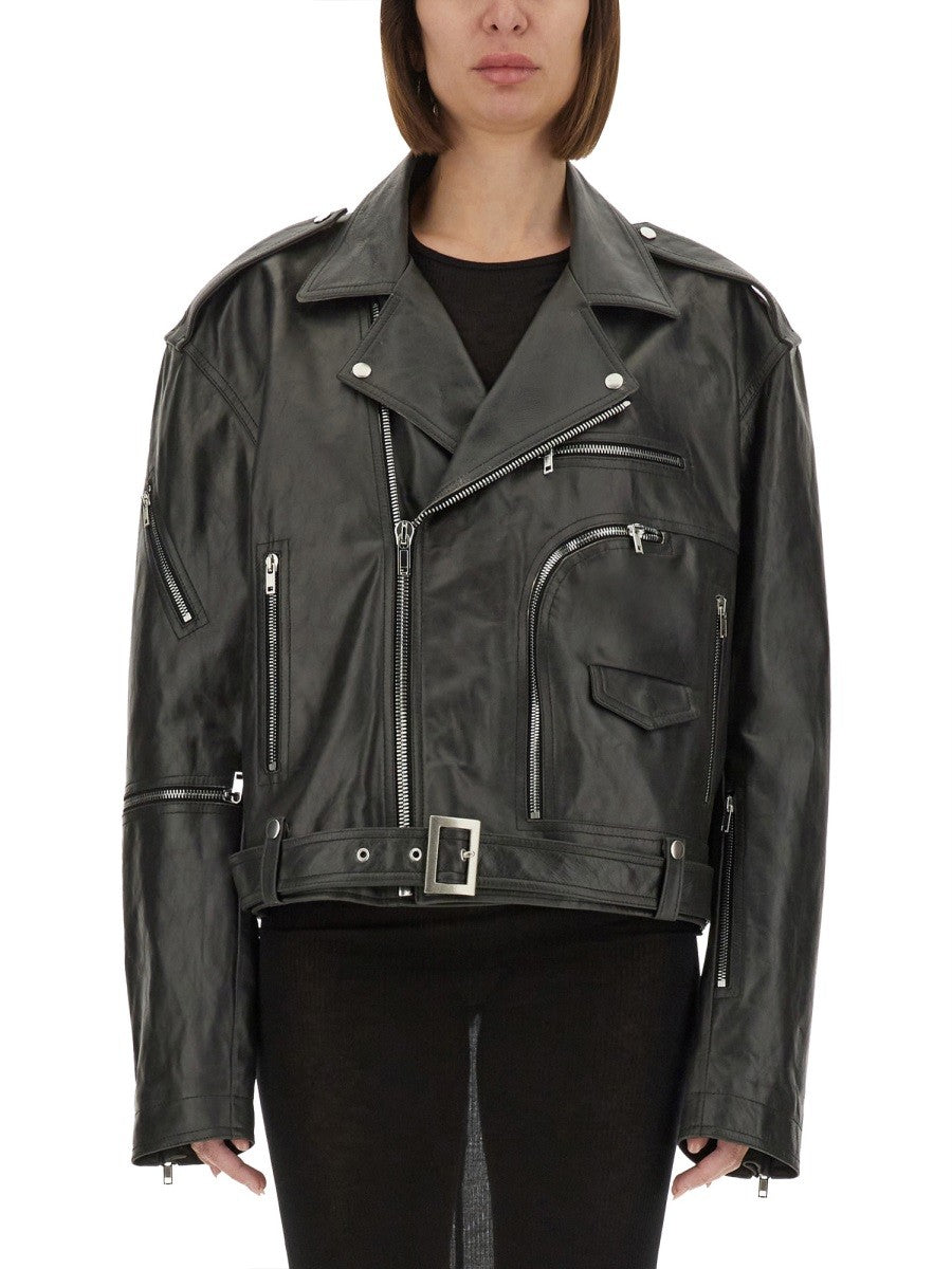 RICK OWENS - Rick Owens ’Cropped Jumbo Bauhaus’ Jacket - Woman->Clothing->Jackets
