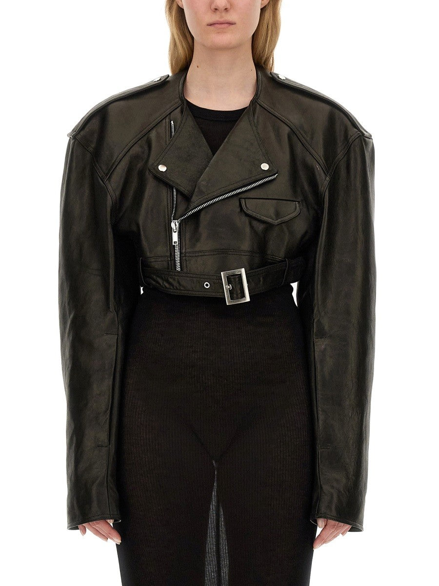 RICK OWENS - Rick Owens Biker Jacket - Woman->Clothing->LEATHER JACKETS