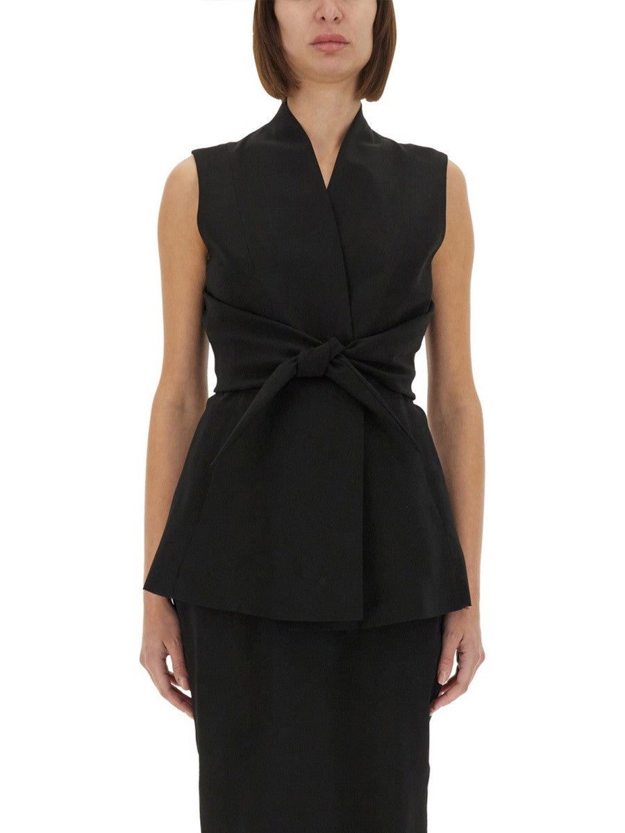RICK OWENS - Rick Owens Structured Sleeveless Jacket - Woman->Clothing->Jackets