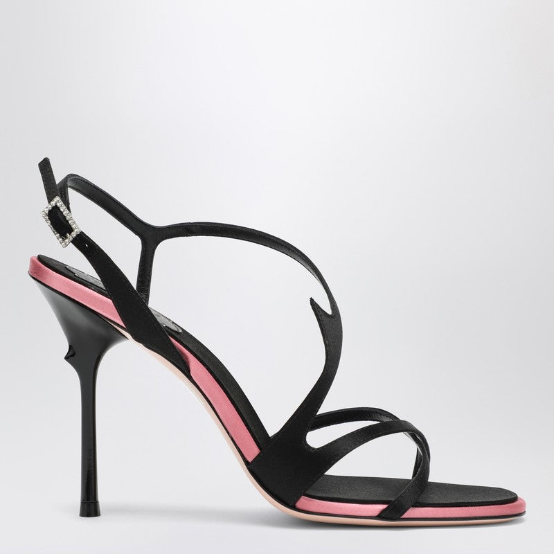 Roger Vivier - ROGER VIVIER Black satin heeled sandals - Sandals